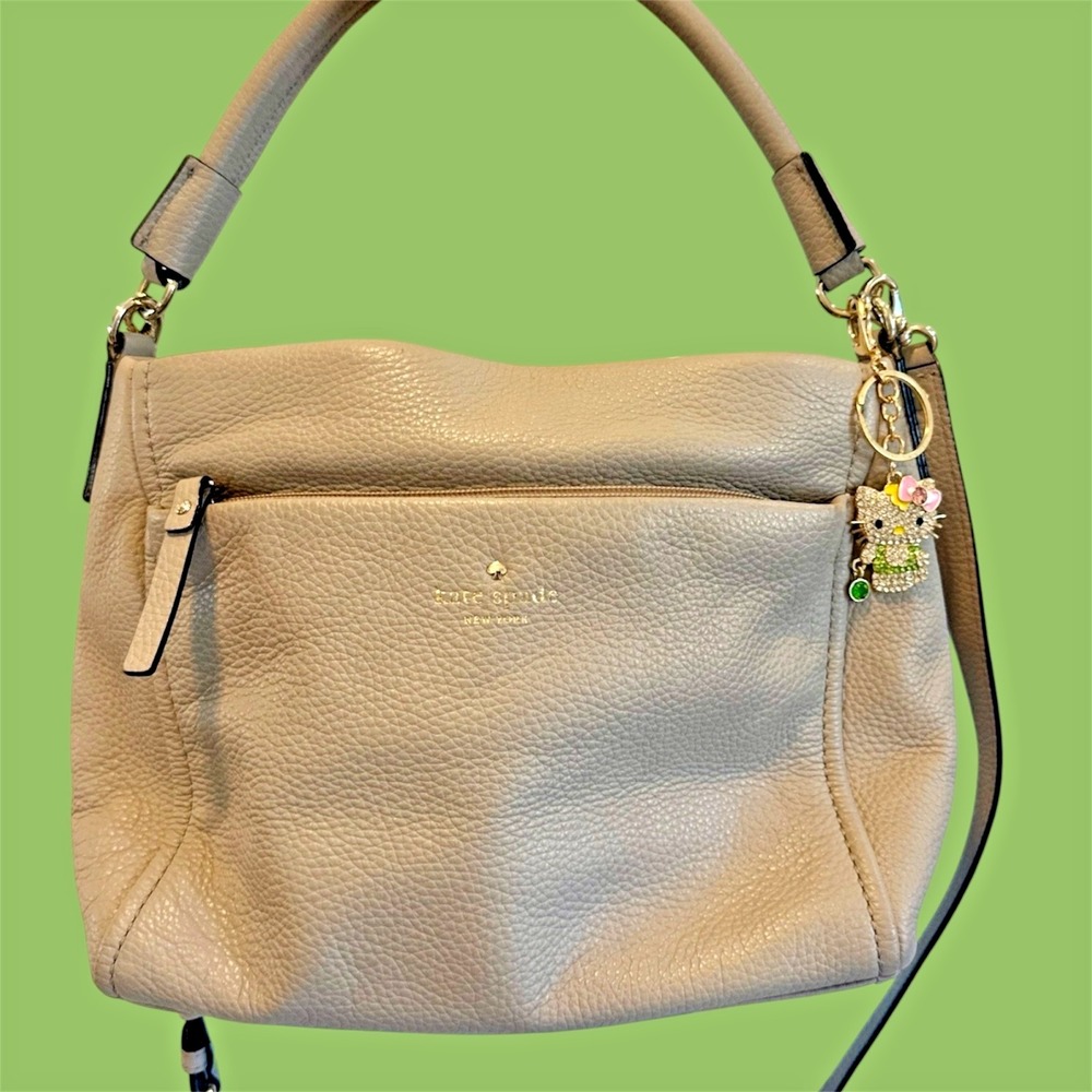 Kate Spade New York Handbag - PebbleCow Leather - with Sanrio Hello Kitty Charm!